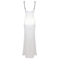 Black & White Contrast Satin Mermaid Gown