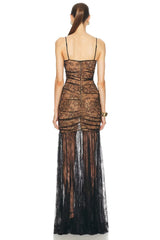 Two-Tone Lace Cami Gown