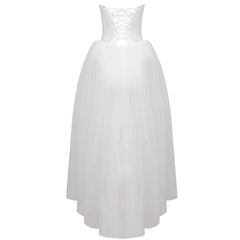 Ivory Strapless Corset Tulle Gown