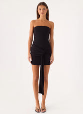 Jiliana Strapless Mini Dress - Black