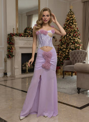 Floor-Length Satin Evening Gown | Sweetheart Neckline & Beaded Details