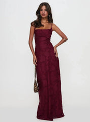 Soft pink beach-style floor-length dress