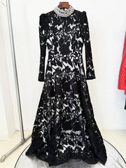 Luxury Black Satin Mermaid Evening Gown with Beading